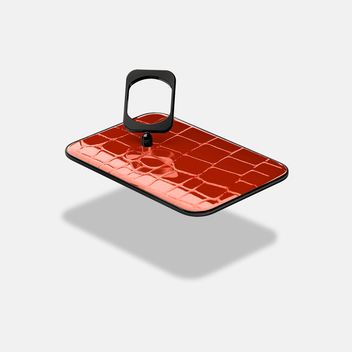 MagSafe Ring For iPhone 18 Pro In Shiny Alligator -4 | Orange-Black