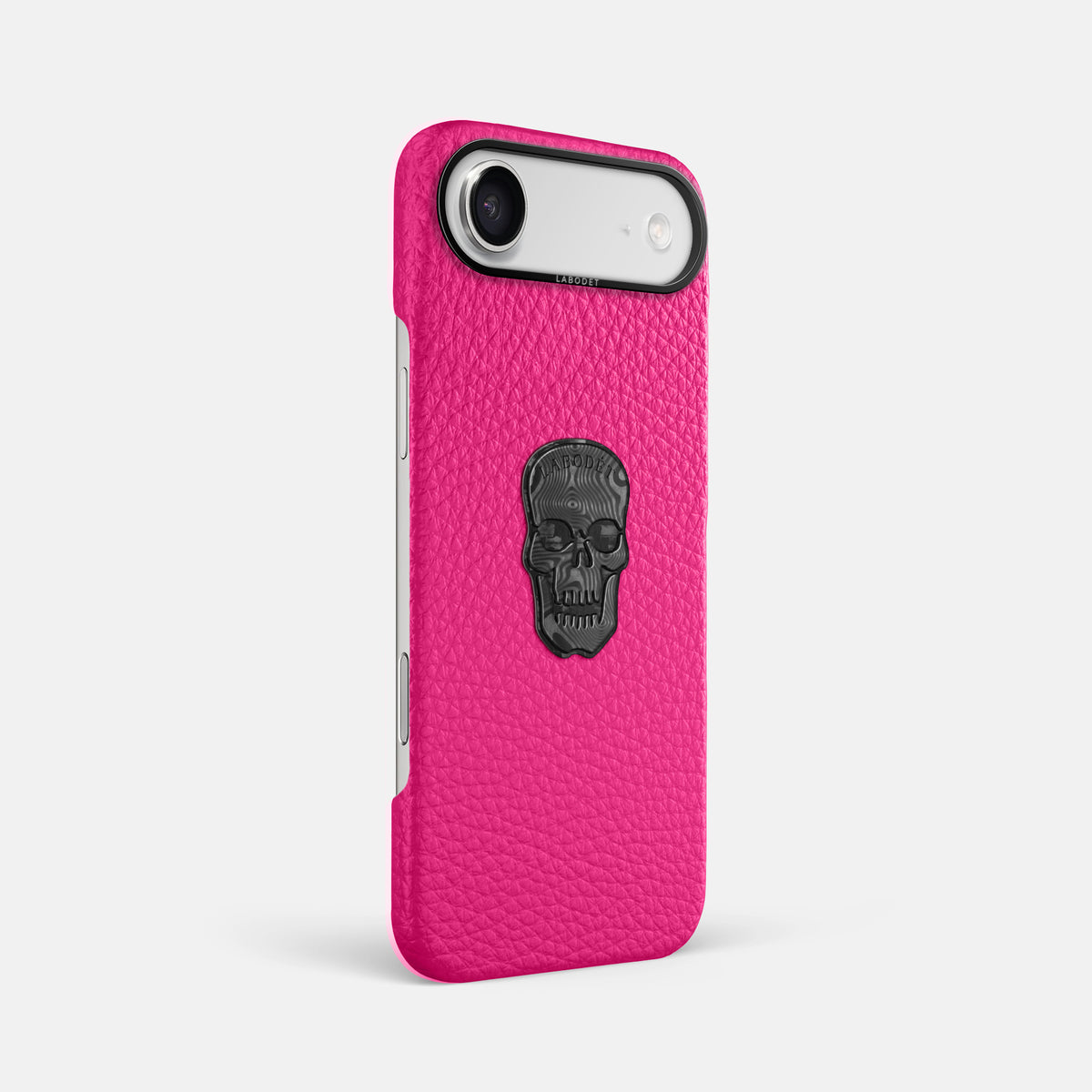 Classic Case With Carbon Skull For iPhone 17 Air In Calf -2 | Magenta-Black