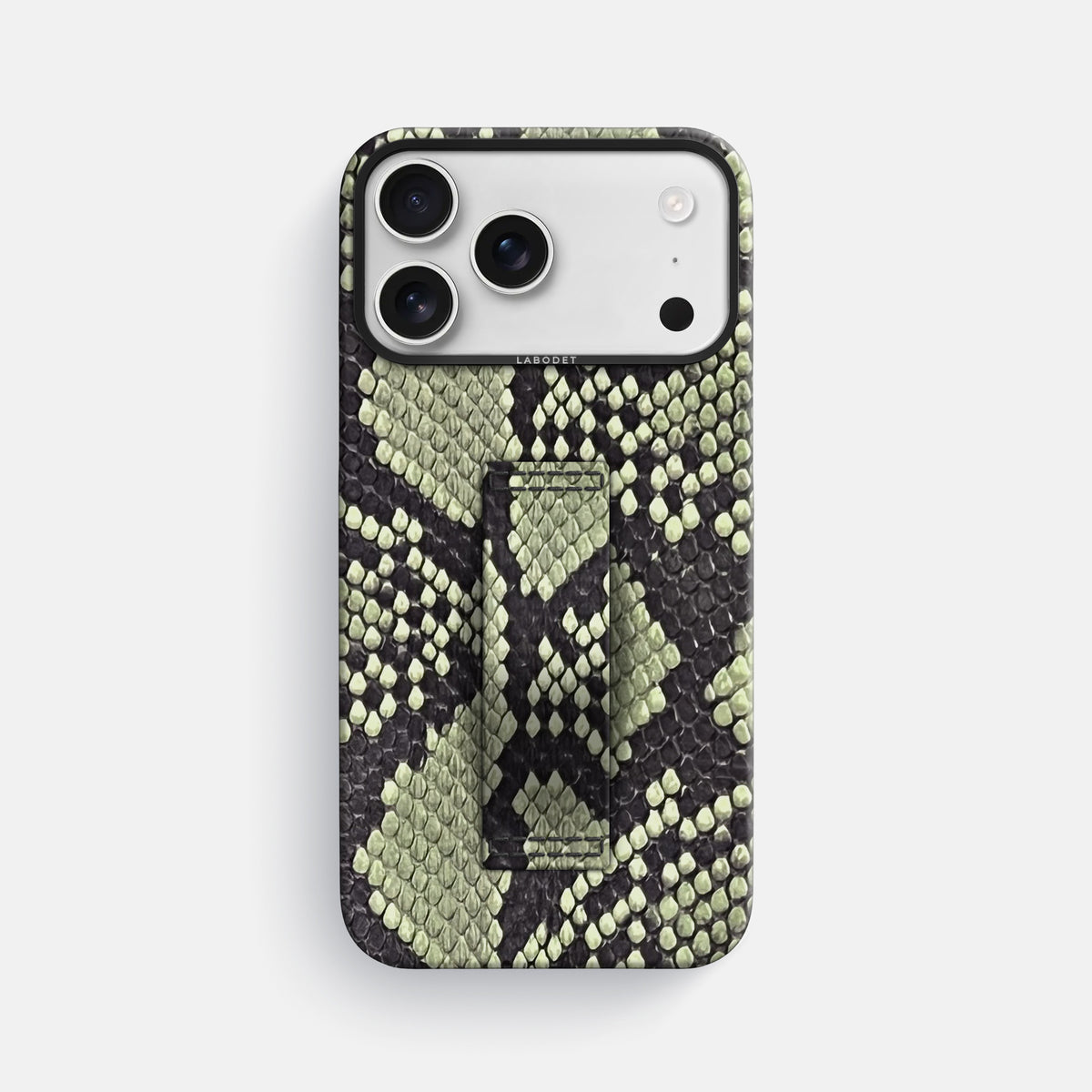 Finger Case For iPhone 17 Pro Max In Deluxe Python -1 | Army-Green-Black