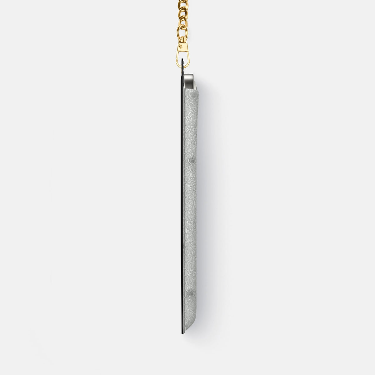 Crossbody Bag For iPhone 18 Pro Max In Ostrich -4 | White-Gold