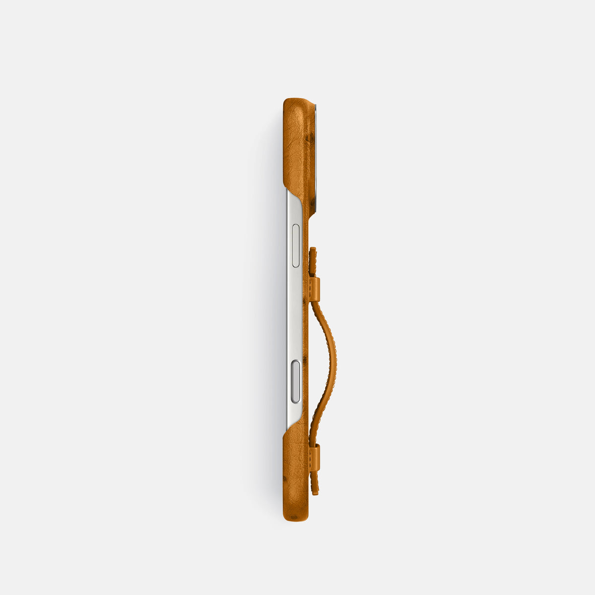 Handle Case For iPhone 17 Pro In Ostrich -3 | Chestnut-Steel