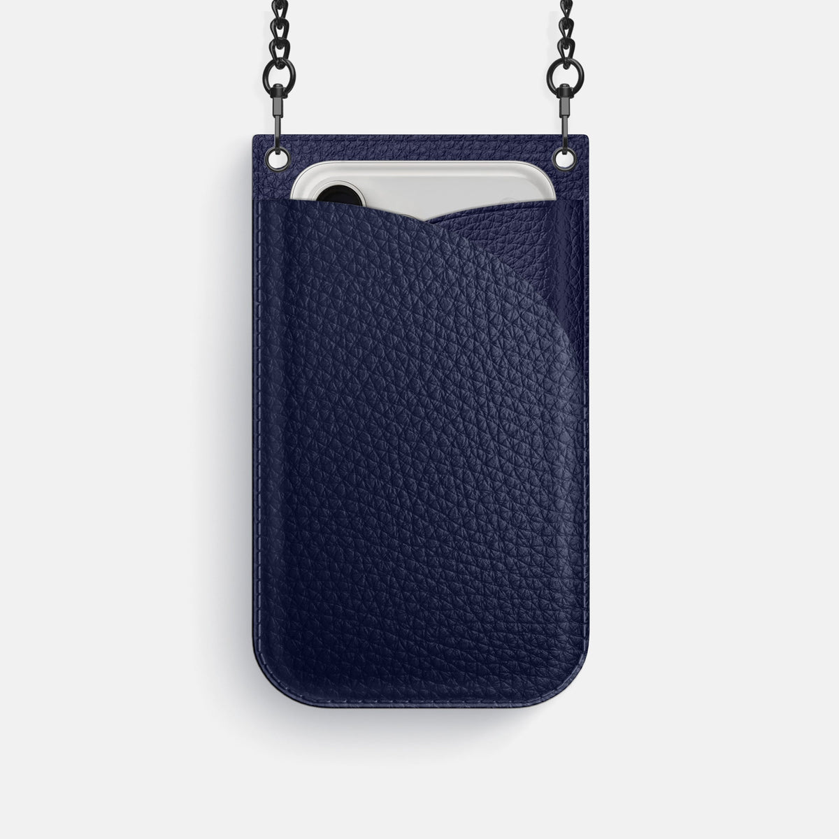 Crossbody Bag For iPhone 18 Pro In Calf -1 | Marine-Black