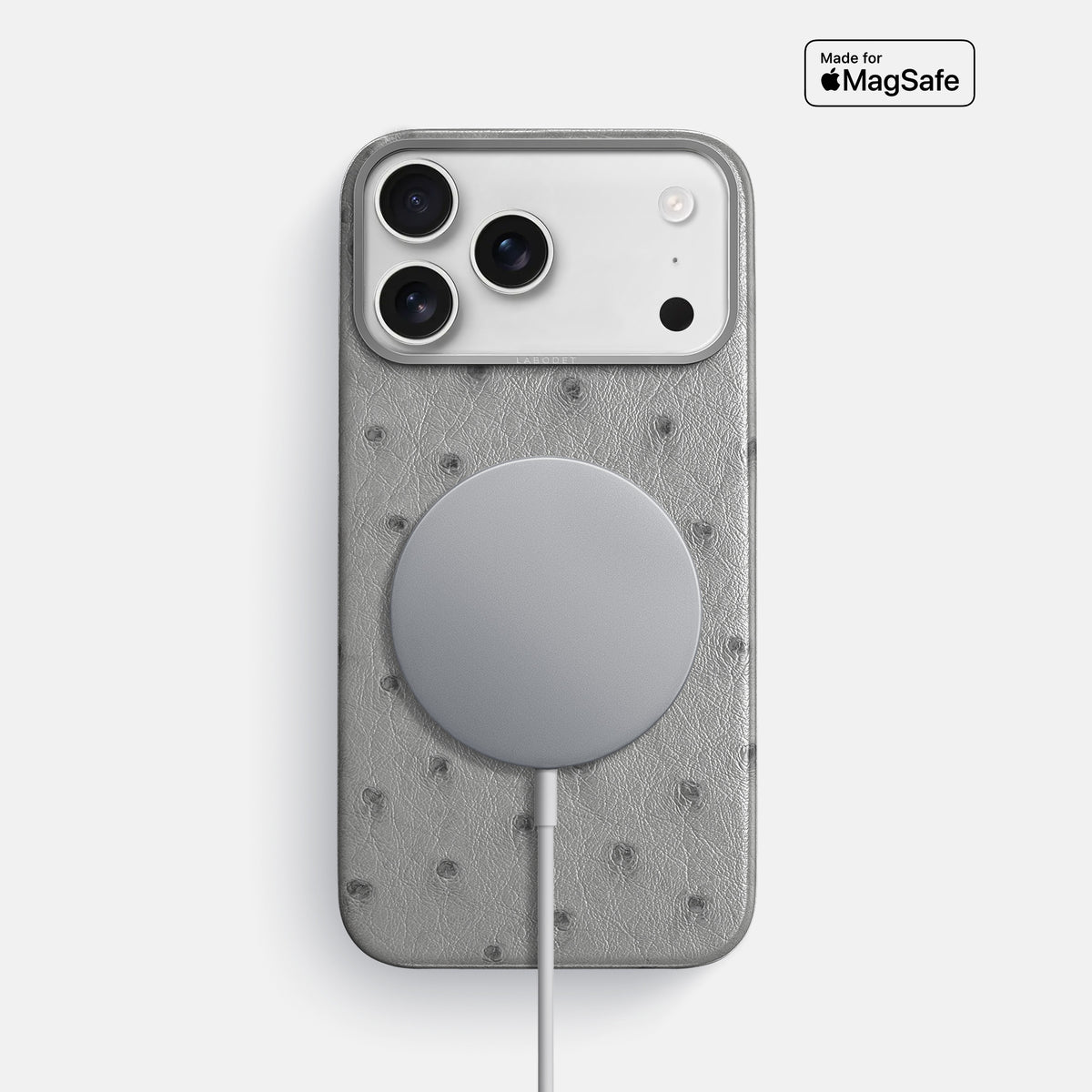 Classic Case For iPhone 17 Pro Max In Ostrich -5 | Silver-Steel