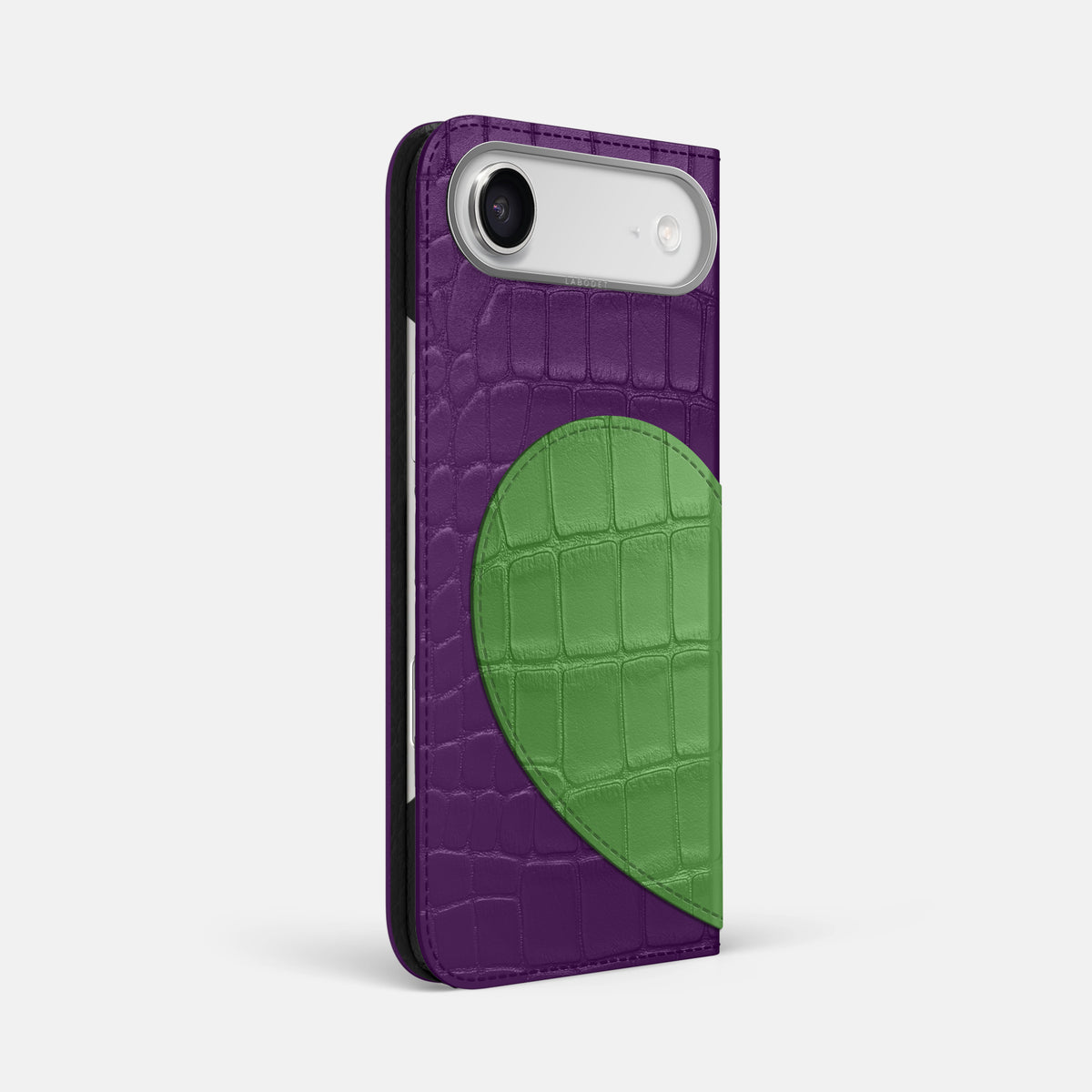 Folio Case With Heart For iPhone 17 Air In Alligator -1 | Purple-Steel