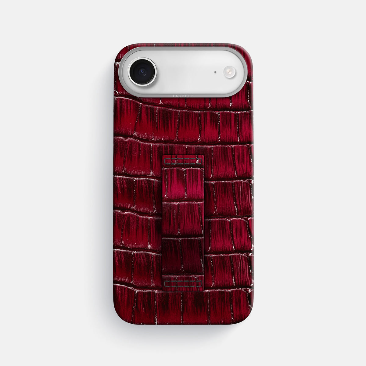 Finger Case For iPhone 17 Air In Patina Alligator -1 | Havana-Burgundy-Steel