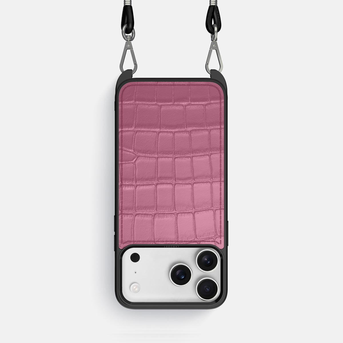 Crossbody Sport Case For iPhone 17 Pro In Alligator -1 | Pink-Lagoon