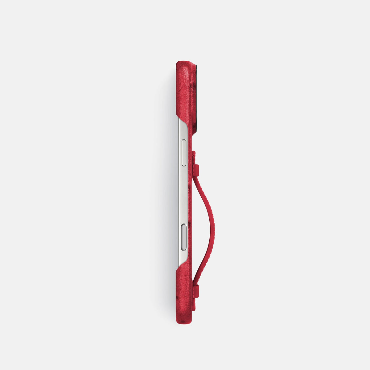 Center Handle For iPhone 18 Pro In Ostrich -2 | Red-Black