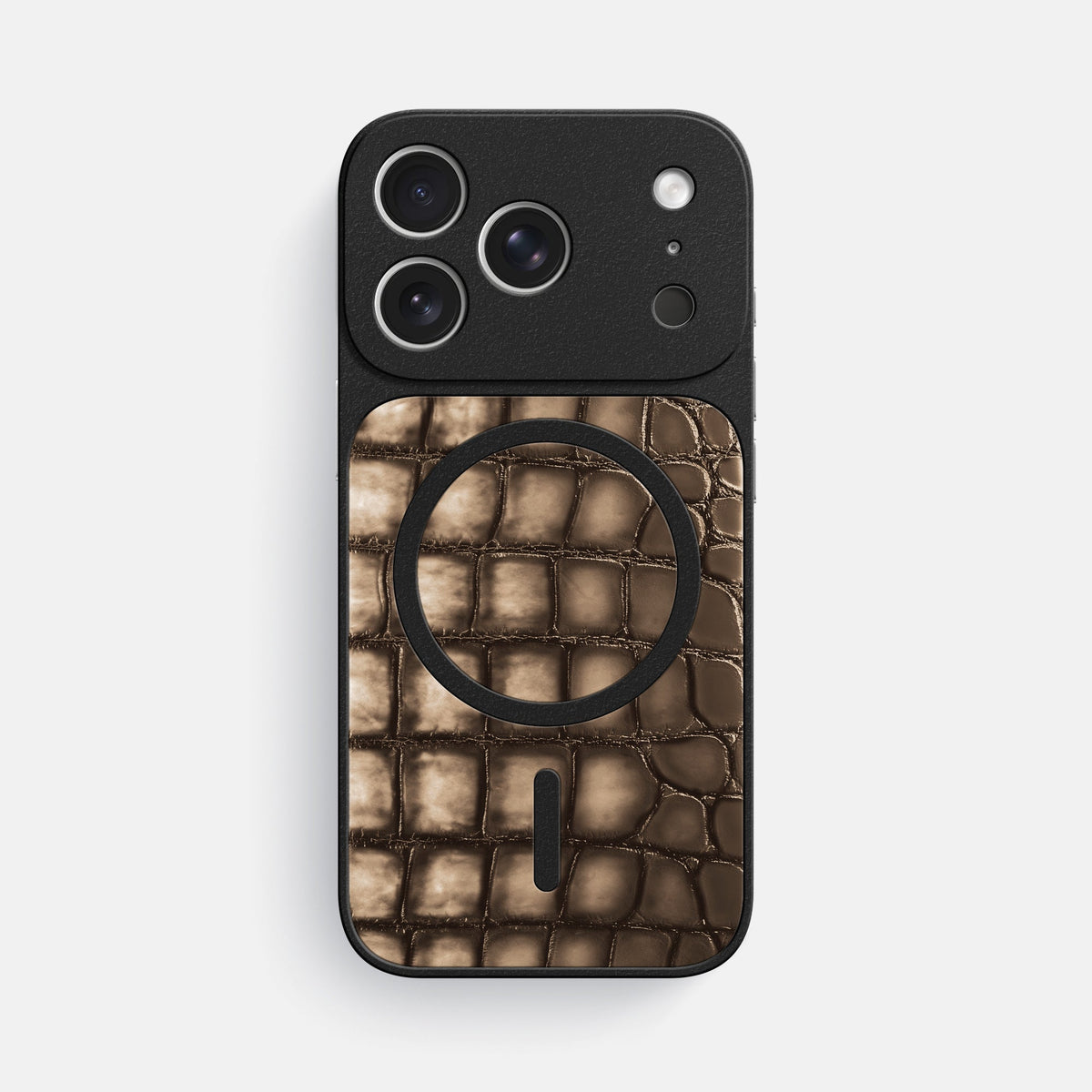MagSafe Mask For iPhone 18 Pro Max In Patina Alligator -3 | Etoupe