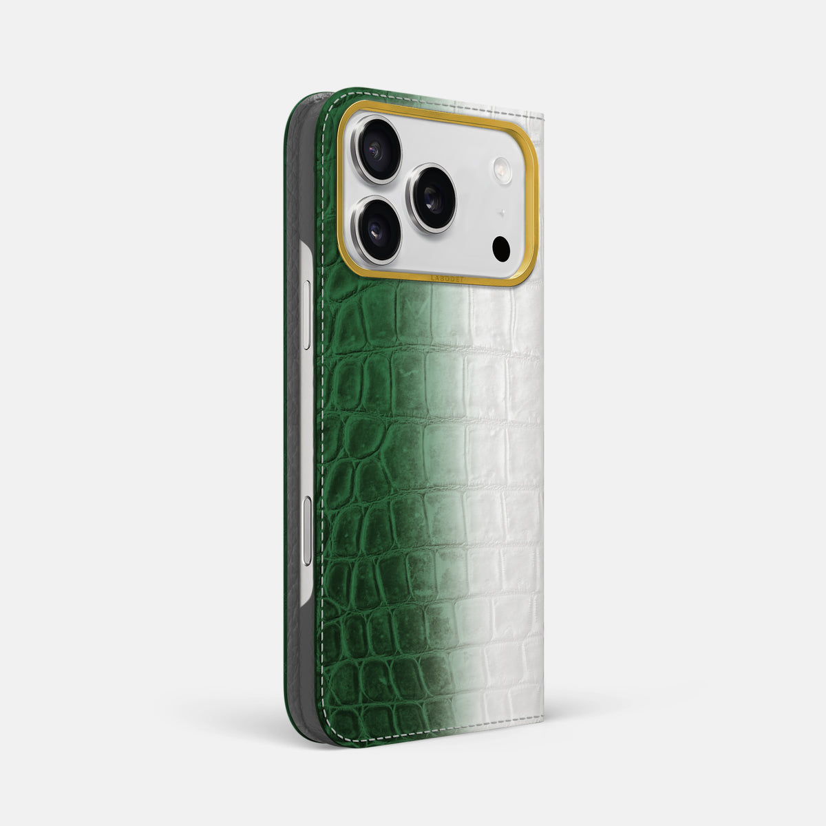 Folio Case For iPhone 17 Pro Max In Himalayan Crocodile -1 | Green-Gold
