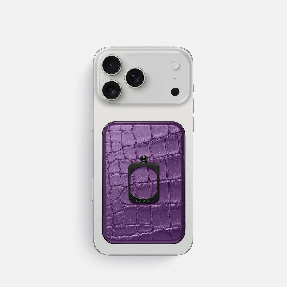 MagSafe Ring For iPhone 17 Pro In Porosus Crocodile -2 | Purple-Black