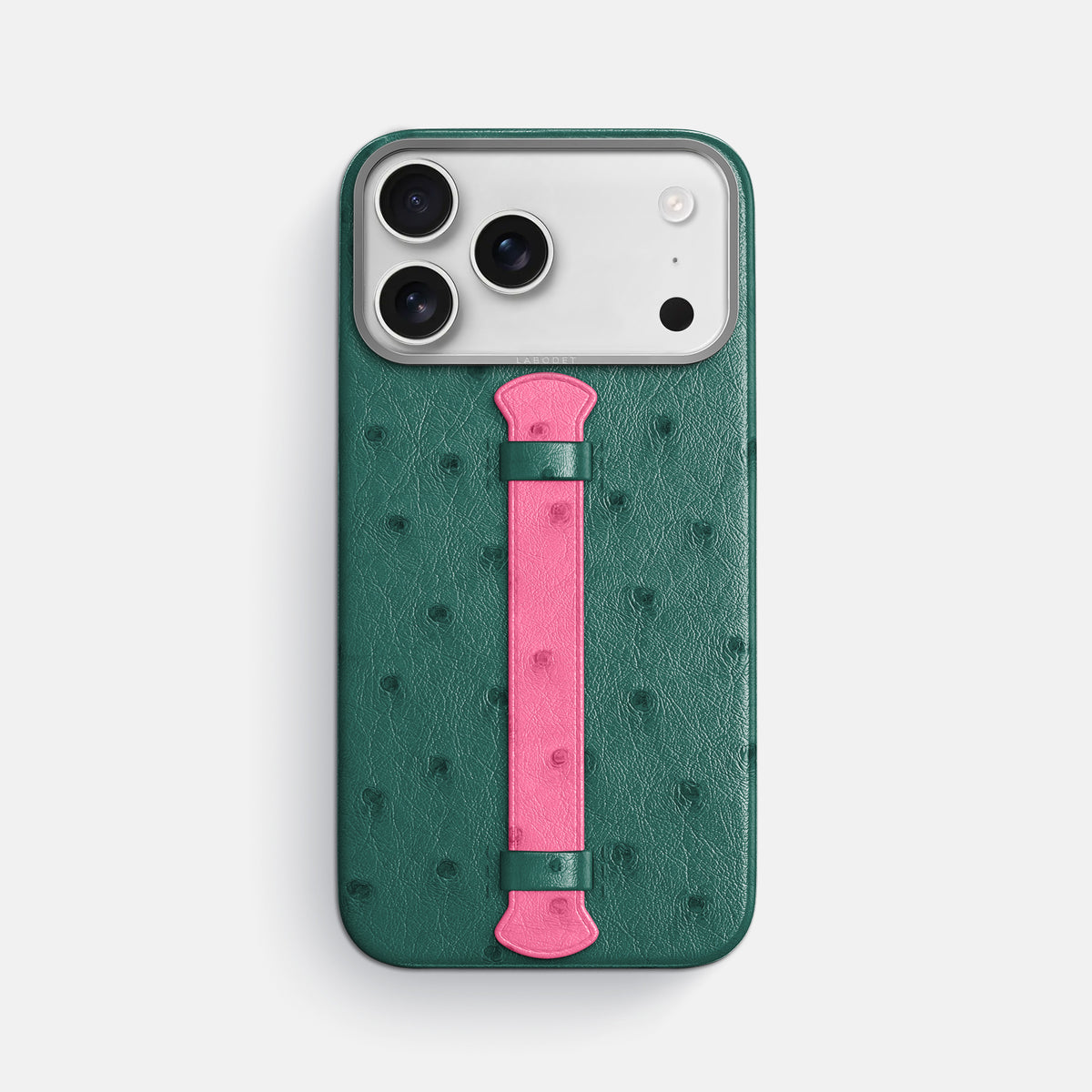 Center Handle Coloré For iPhone 17 Pro Max In Ostrich -1 | Forest-Green-Steel