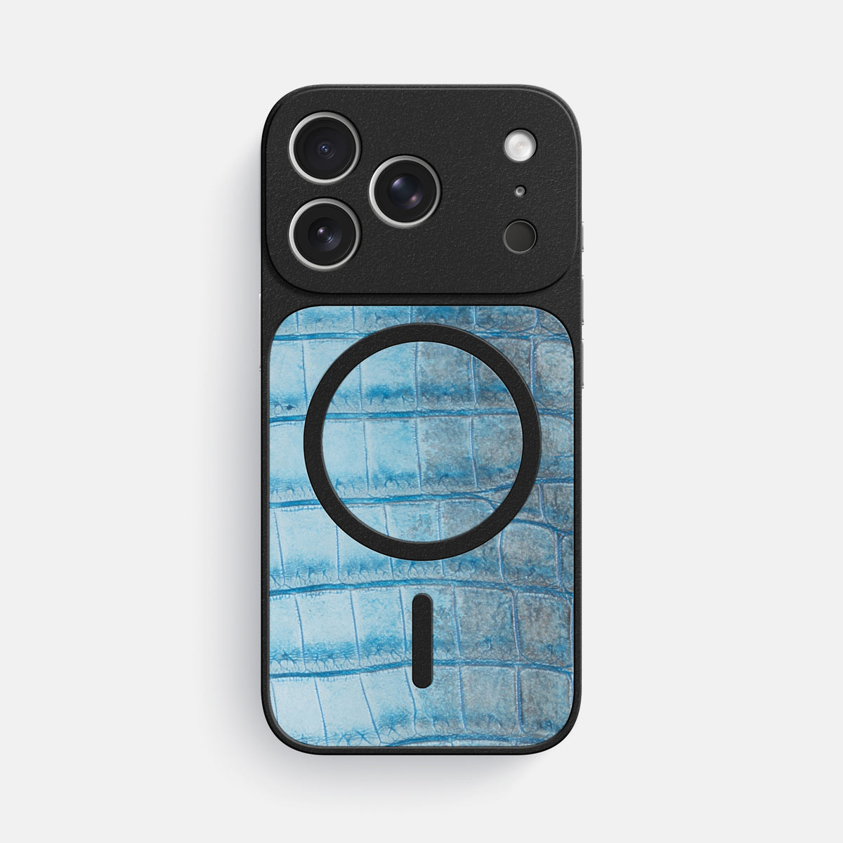 MagSafe Mask For iPhone 17 Pro Max In Himalayan Crocodile -3 | Ice-Blue