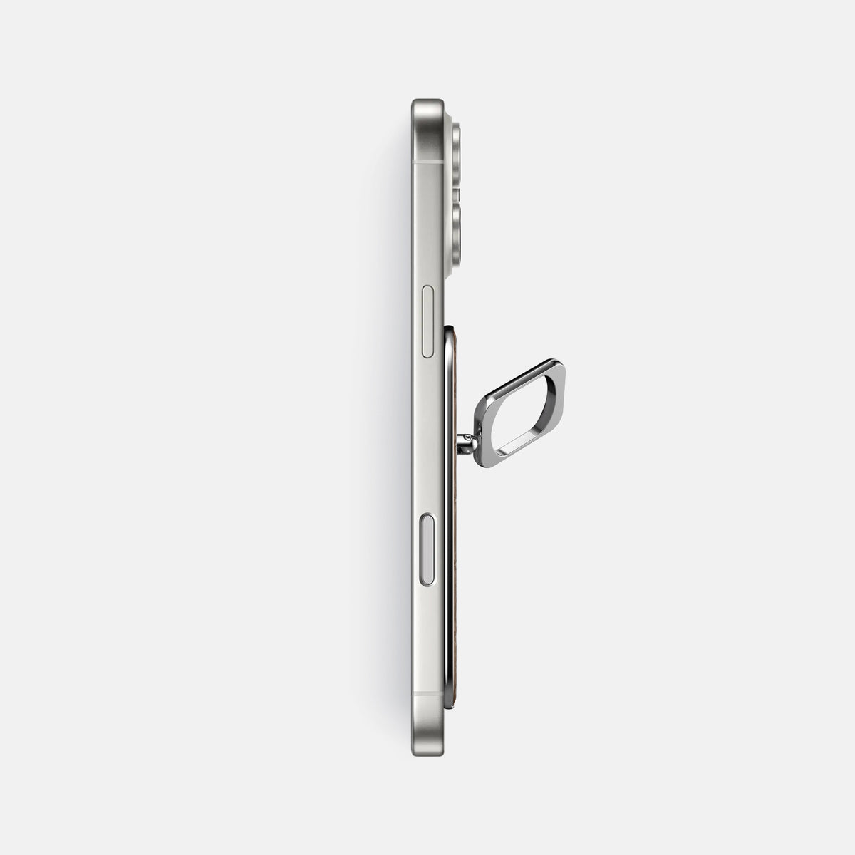 MagSafe Ring For iPhone 17 Pro Max In Porosus Crocodile -3 | Fur-Brown-Steel