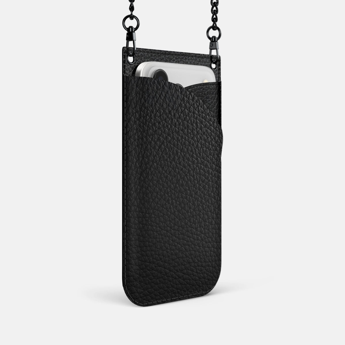 Crossbody Bag For iPhone 18 Pro In Calf -2 | Black-Black