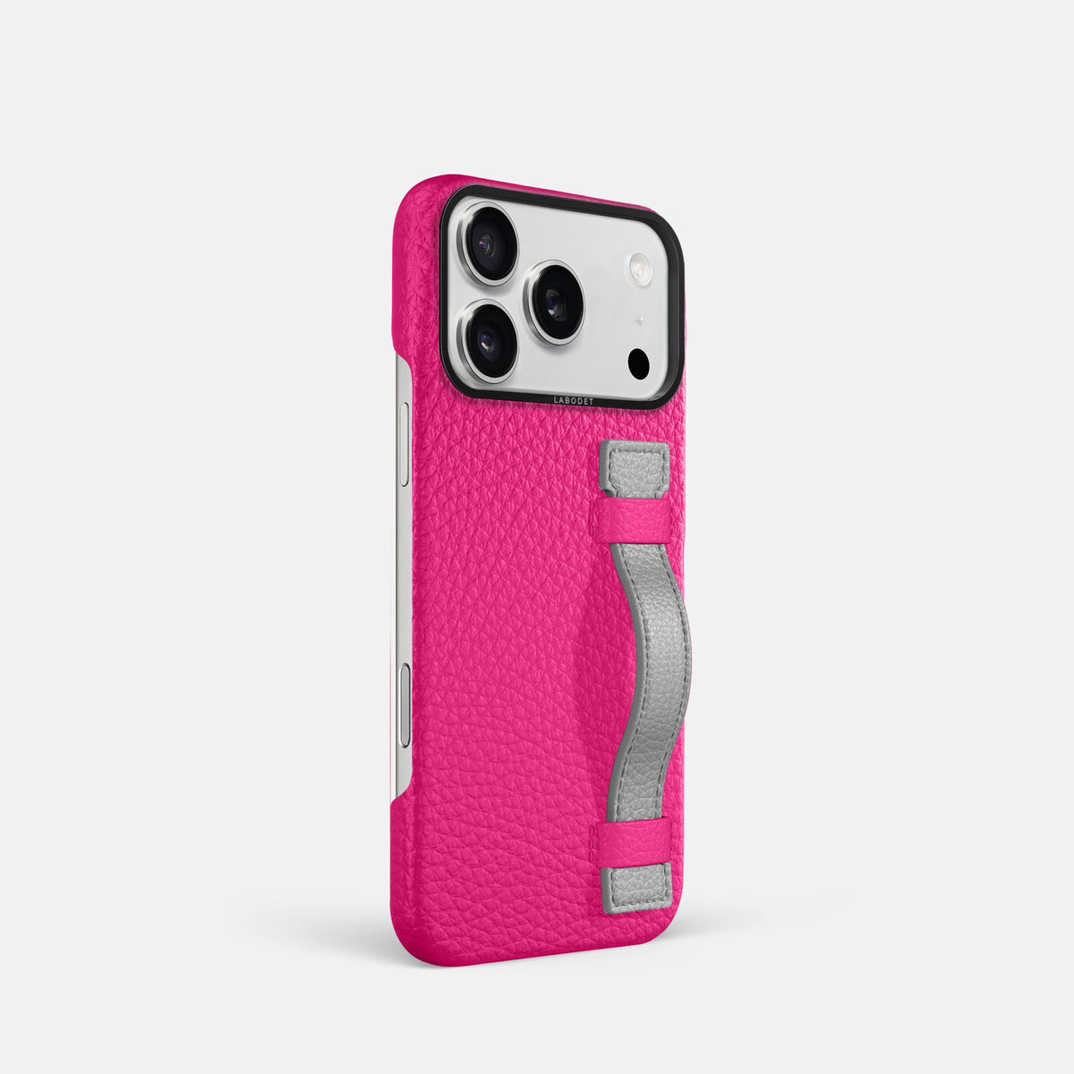 Handle Case Coloré For iPhone 18 Pro In Calf -2 | Magenta-Black