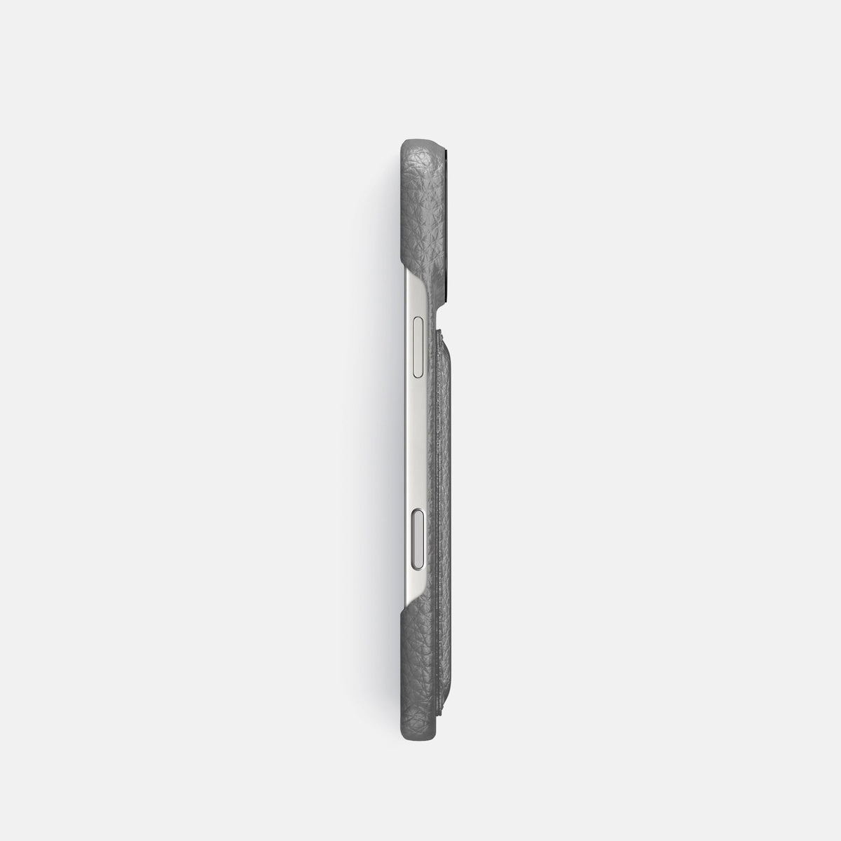 Double Card Case For iPhone 18 Pro In Calf -3 | Souris-Black