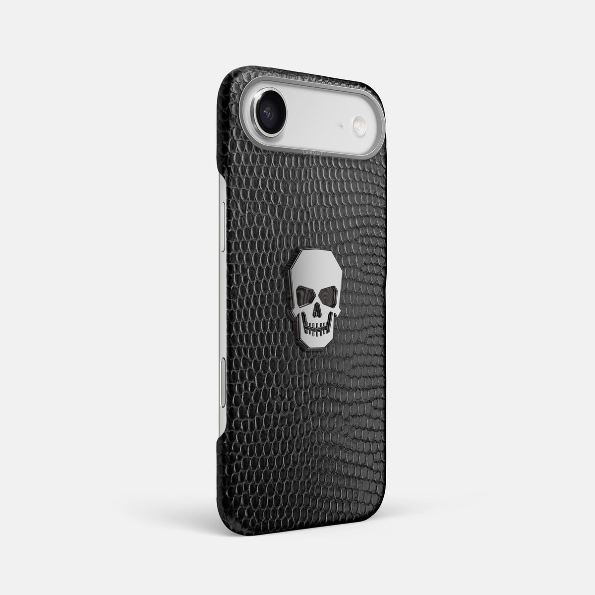 Classic Case With Titanium Skull For iPhone 17 Air In Lizard -2 | Black-Steel