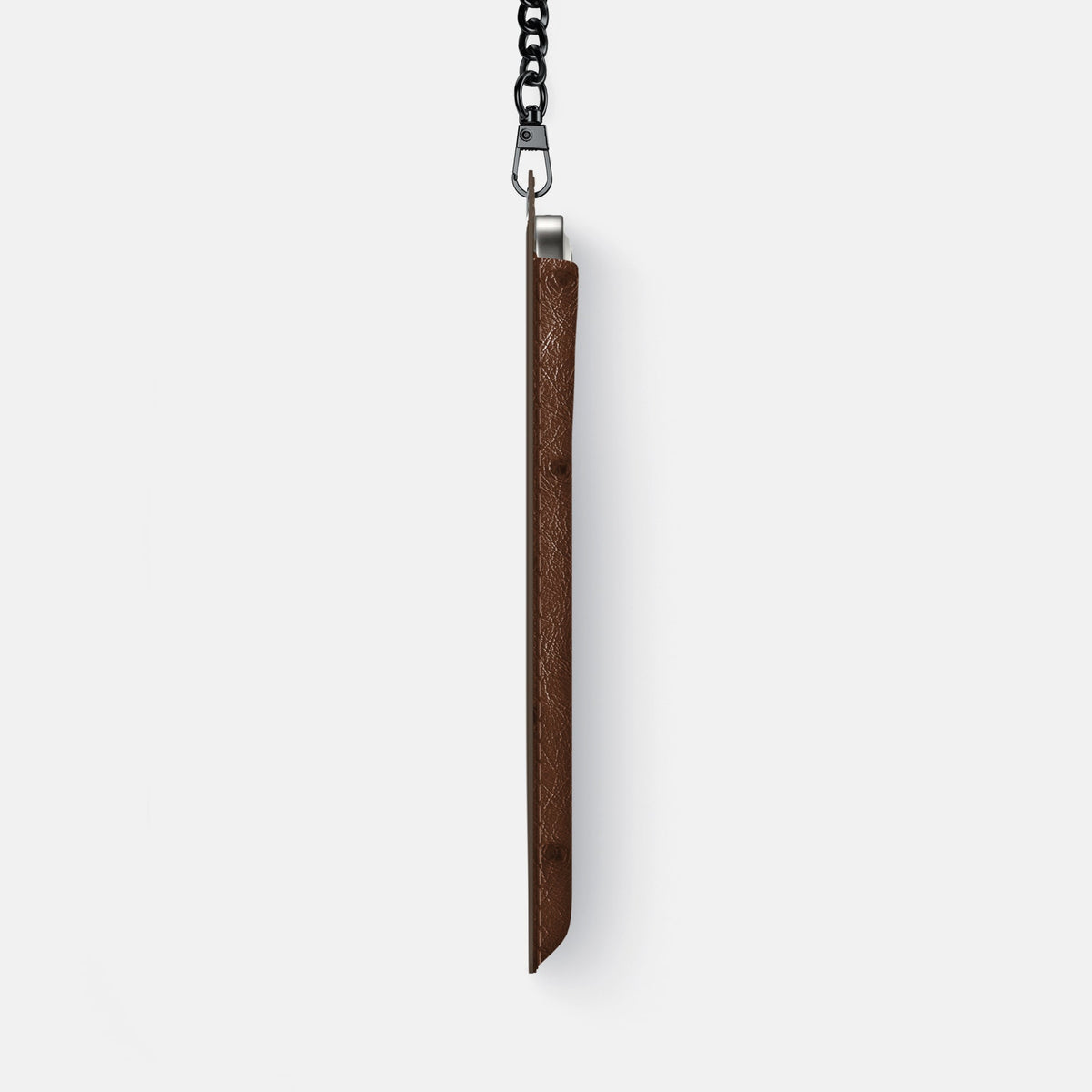 Crossbody Bag For iPhone 18 Pro Max In Ostrich -4 | Chocolate-Black