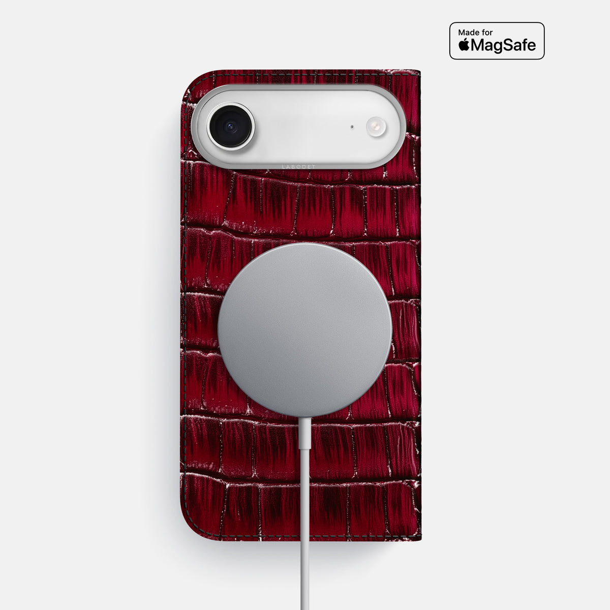 Folio Case For iPhone 17 Air In Patina Alligator -3 | Havana-Burgundy-Steel