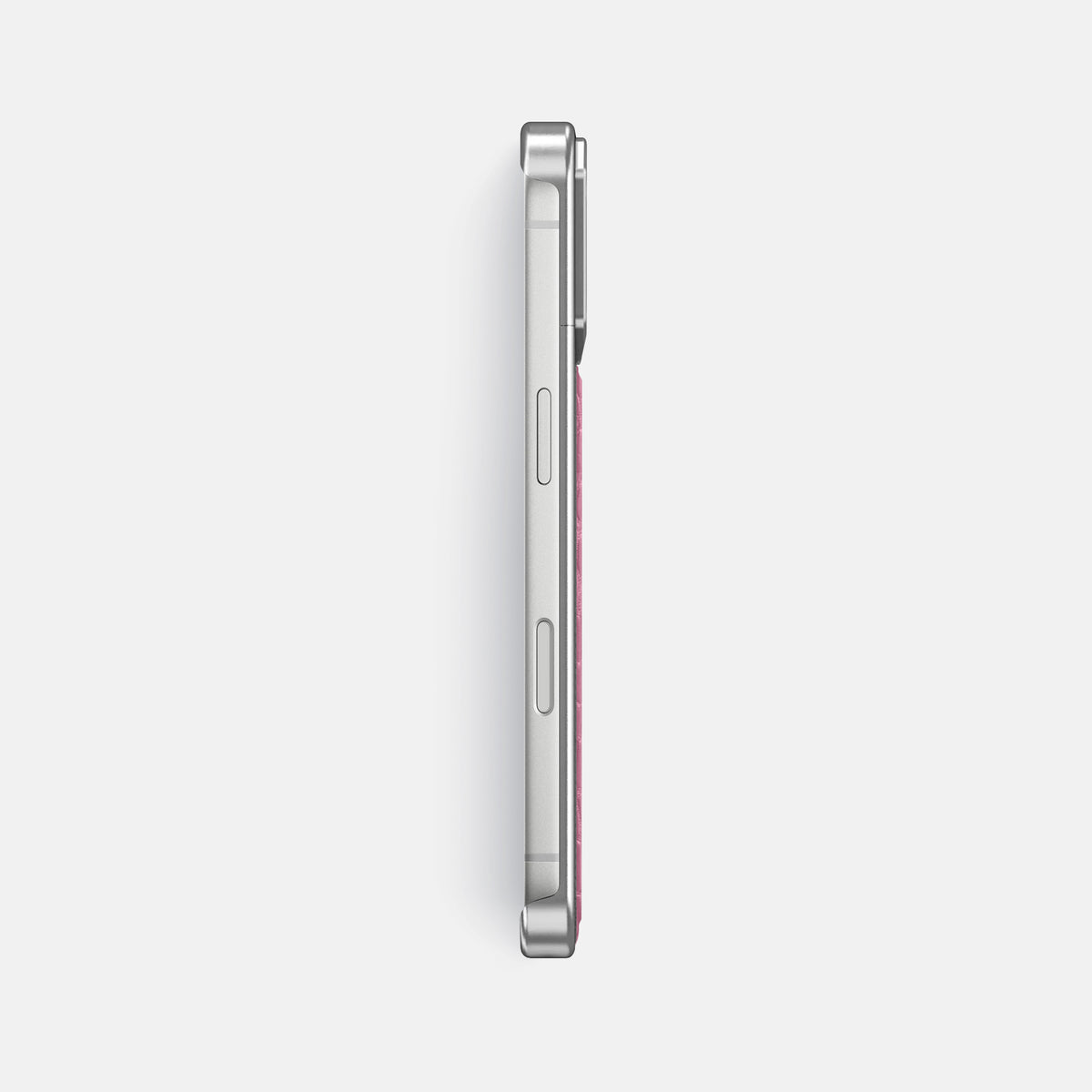 Metal Case For iPhone 17 Pro Max In Alligator -3 | Pink-Lagoon-Steel