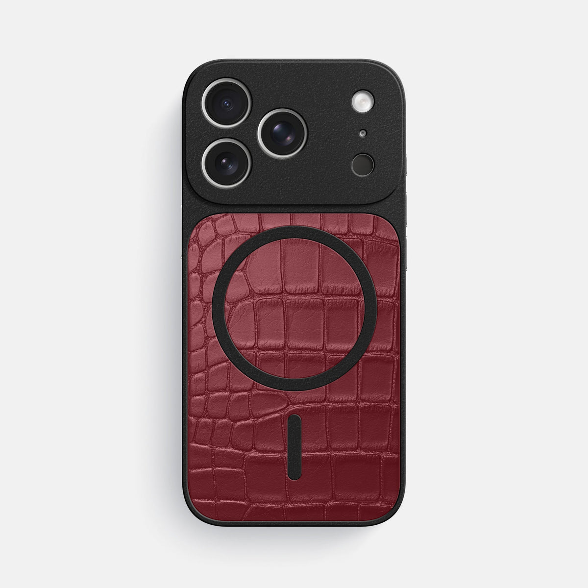 MagSafe Mask For iPhone 18 Pro Max In Alligator -3 | Burgundy