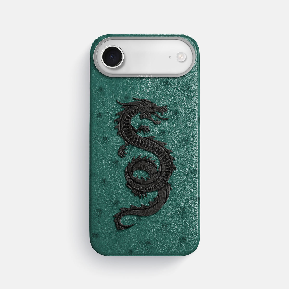 Classic Case With Carbon Dragon For iPhone 17 Air In Ostrich -1 | Forest-Green-Steel