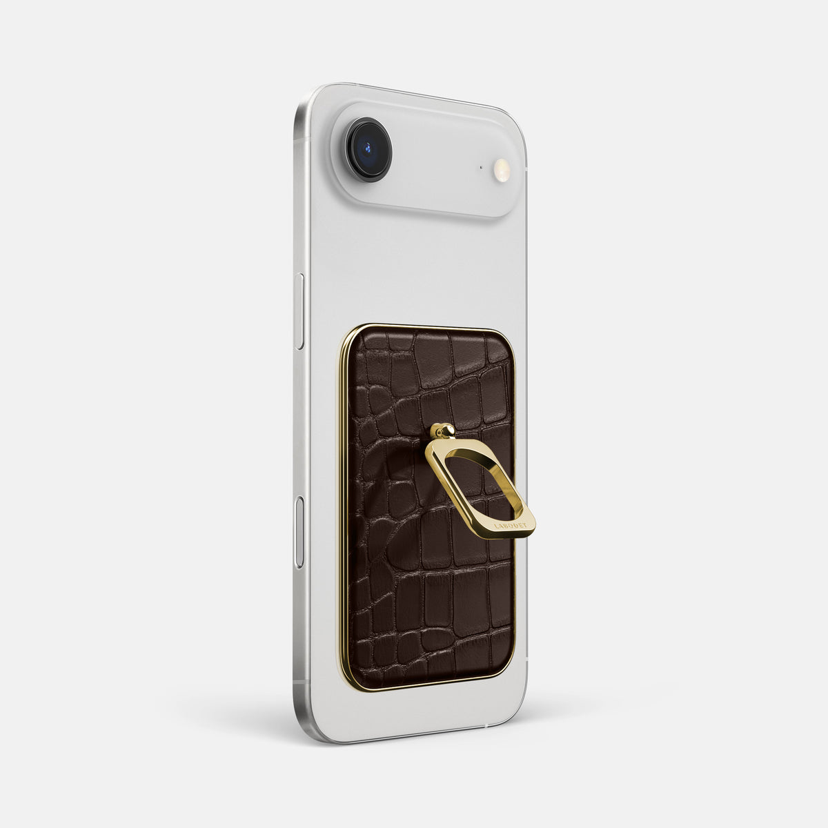 MagSafe Ring For iPhone 17 Air In Alligator -2 | Dark-Brown-Gold