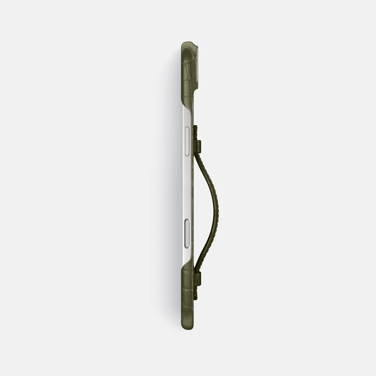 Center Handle For iPhone 17 Air In Alligator -3 | Kaki-Green-Steel