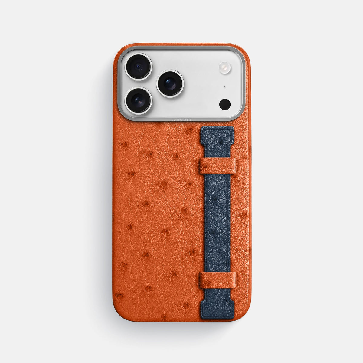 Handle Case Coloré For iPhone 18 Pro Max In Ostrich -1 | Orange-Steel