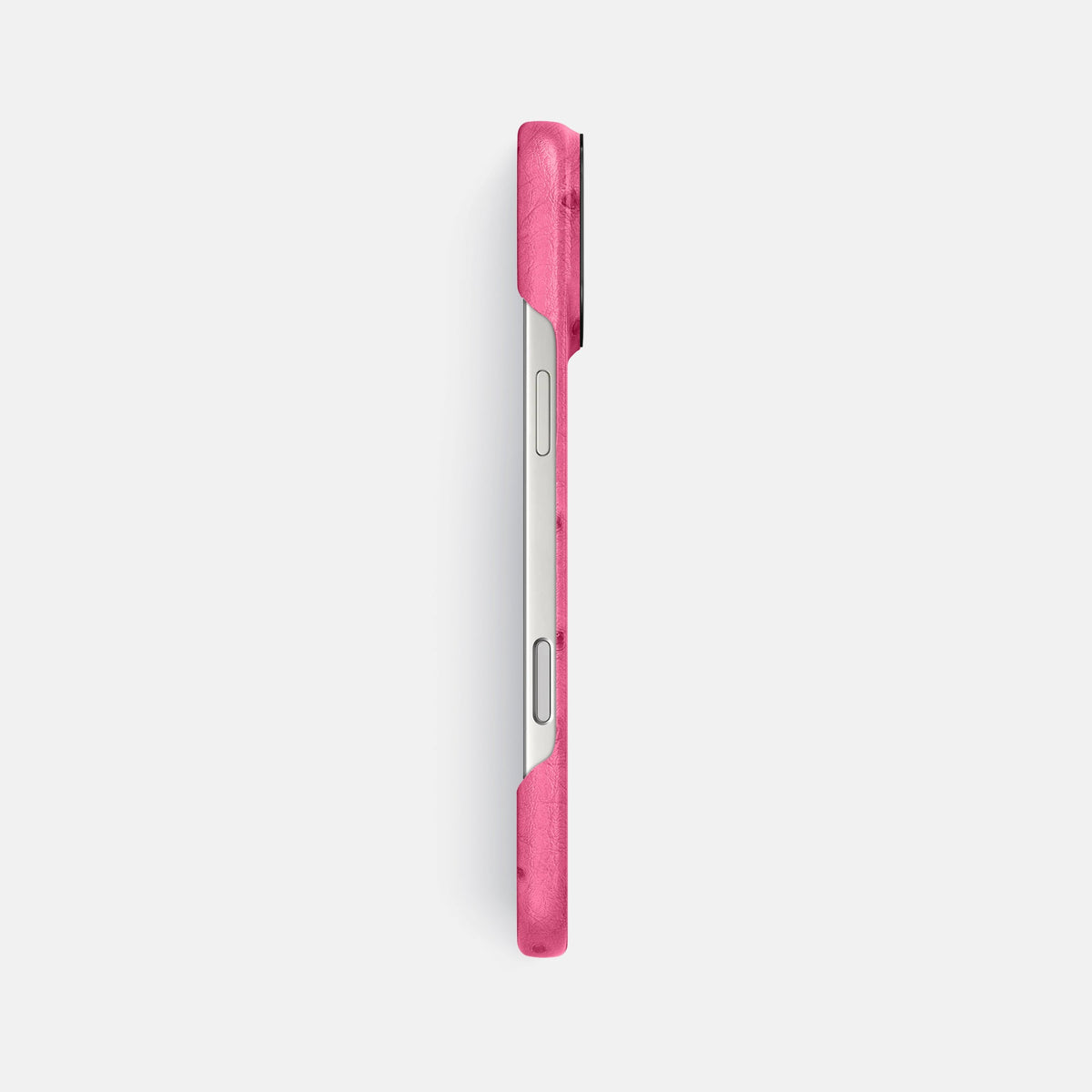 Classic Case For iPhone 18 Pro Max In Ostrich -3 | Pink-Black