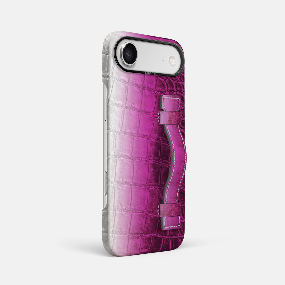 Handle Case For iPhone 17 Air In Himalayan Crocodile -2 | Fuchsia-Black