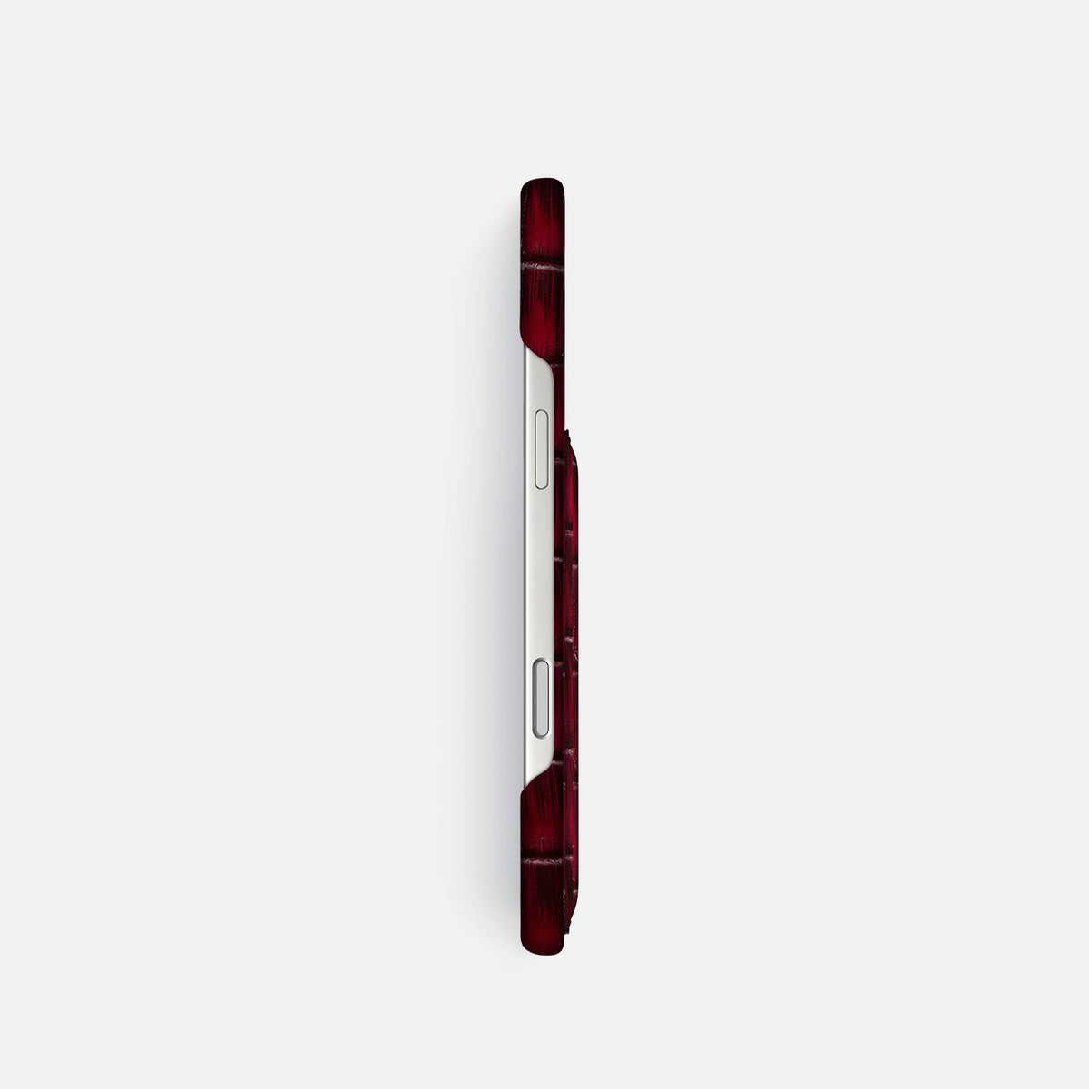 Slim Card Case For iPhone 18 Pro In Patina Alligator -3 | Havana-Burgundy
