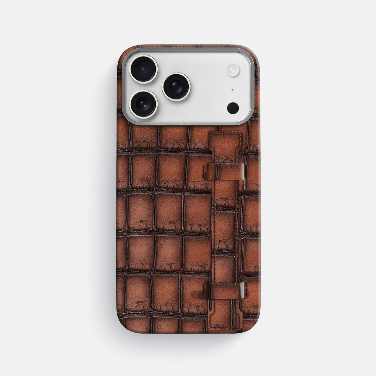 Handle Case For iPhone 18 Pro Max In Patina Alligator -1 | Baobab-Steel