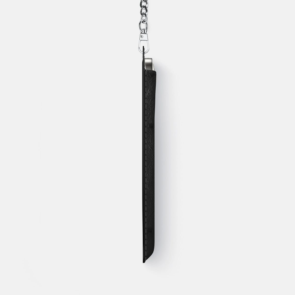 Crossbody Bag For iPhone 18 Pro Max In Ostrich -4 | Black-Steel