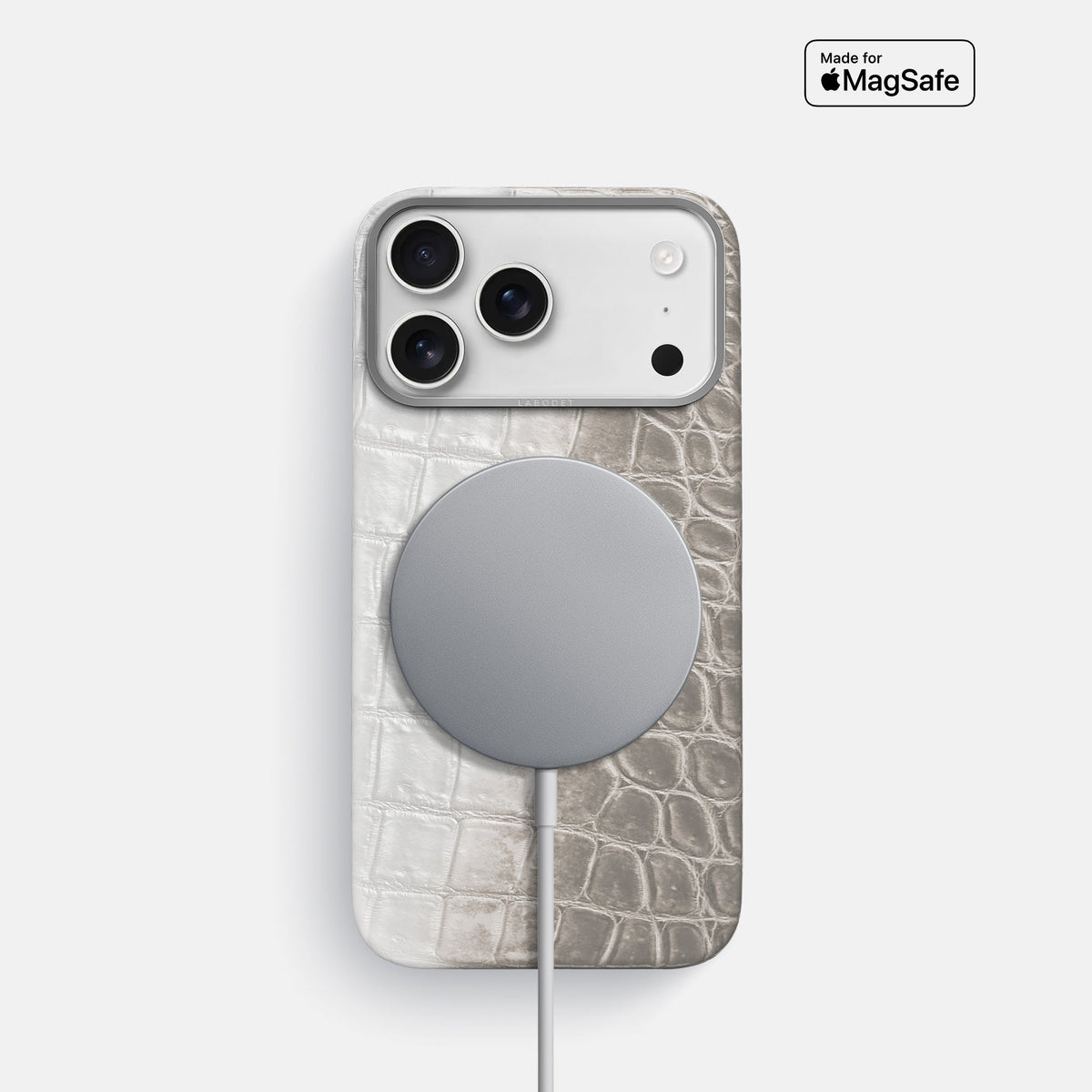Classic Case For iPhone 18 Pro In Himalayan Crocodile -4 | Grey-Steel