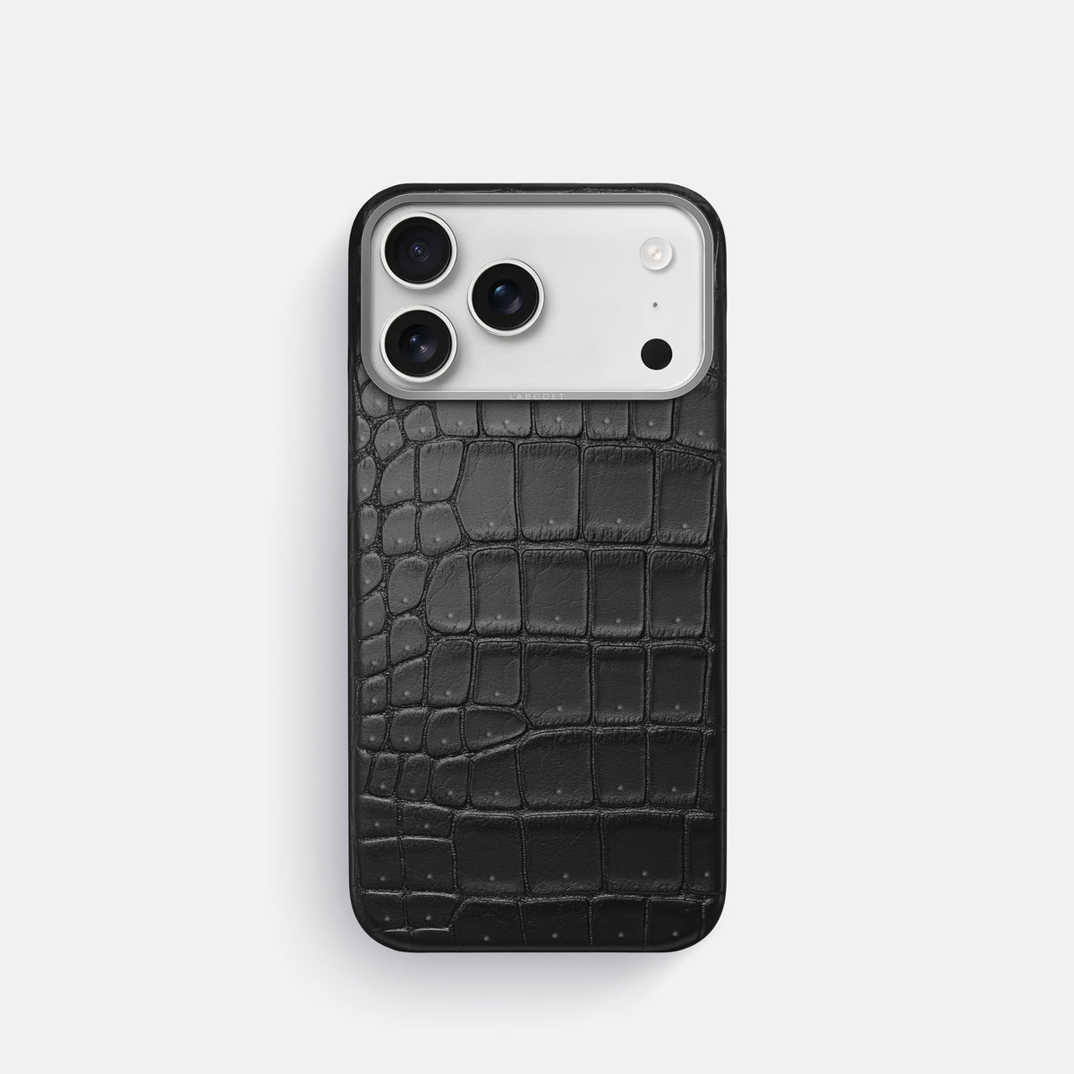 Classic Case For iPhone 17 Pro In Porosus Crocodile -1 | Black-Steel