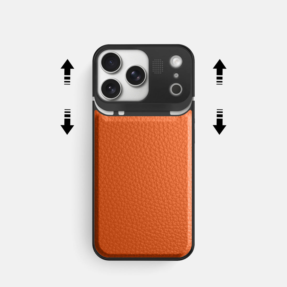 Metal Case For iPhone 17 Pro In Calf -2 | Orange-Black
