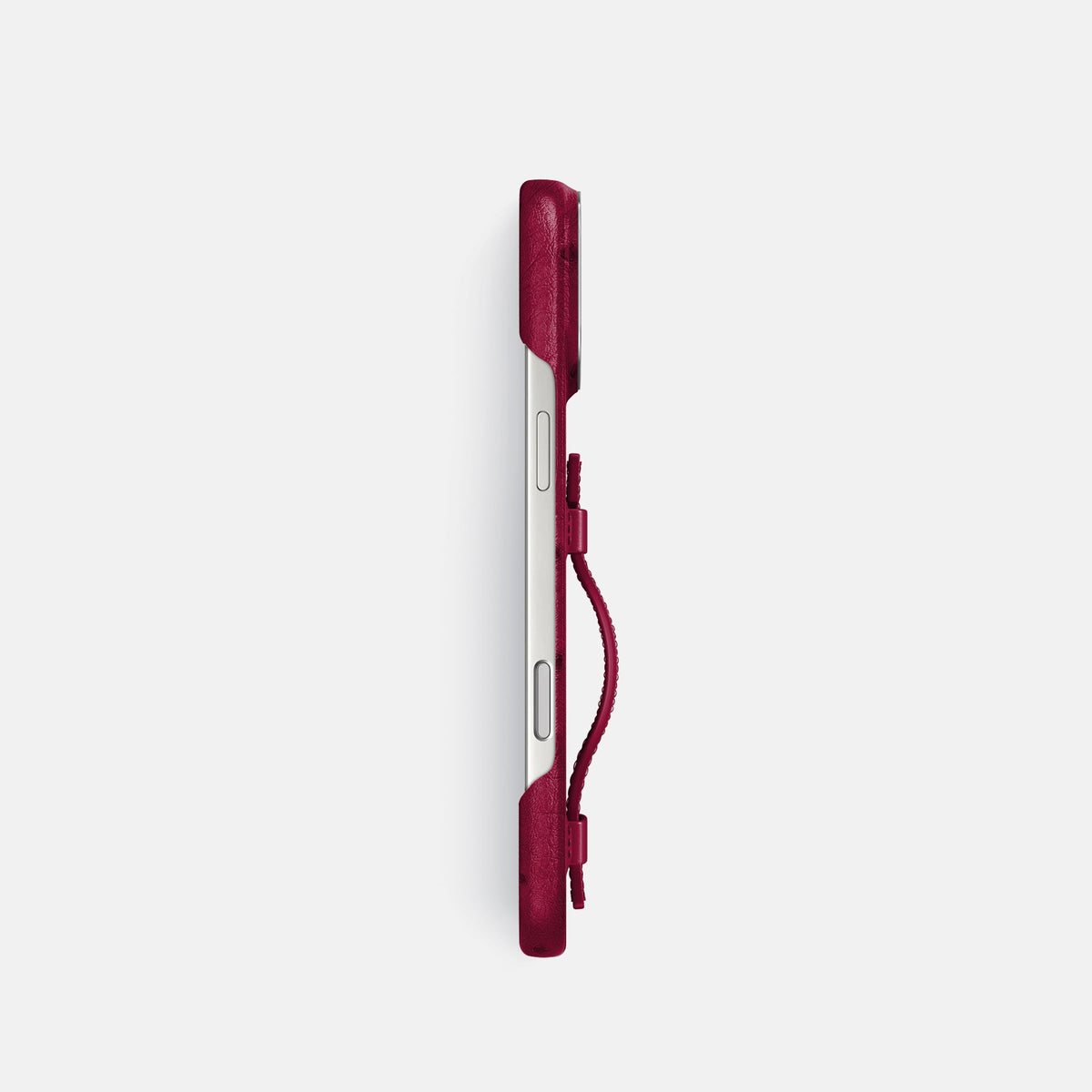 Handle Case For iPhone 18 Pro In Ostrich -3 | Bordeaux-Steel