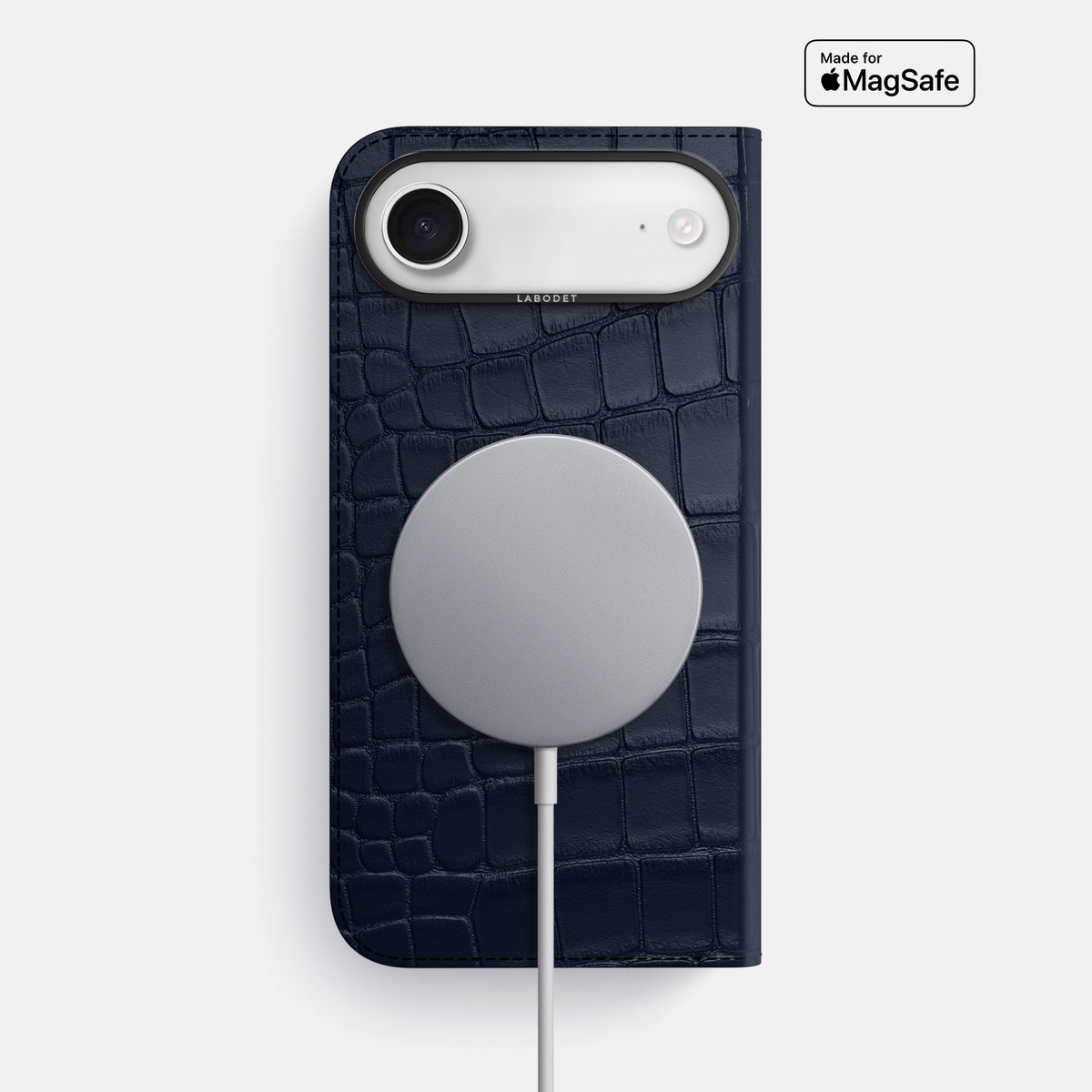 Folio Case For iPhone 17 Air In Alligator -3 | Navy-Blue-Black