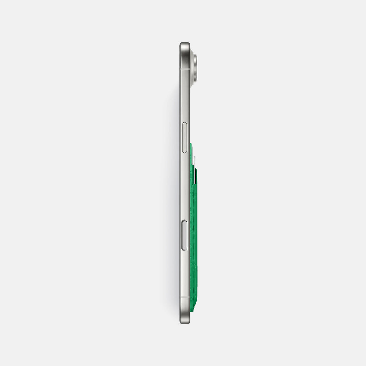 MagSafe Wallet For iPhone 17 Air In Porosus Crocodile -3 | Cactus-Green