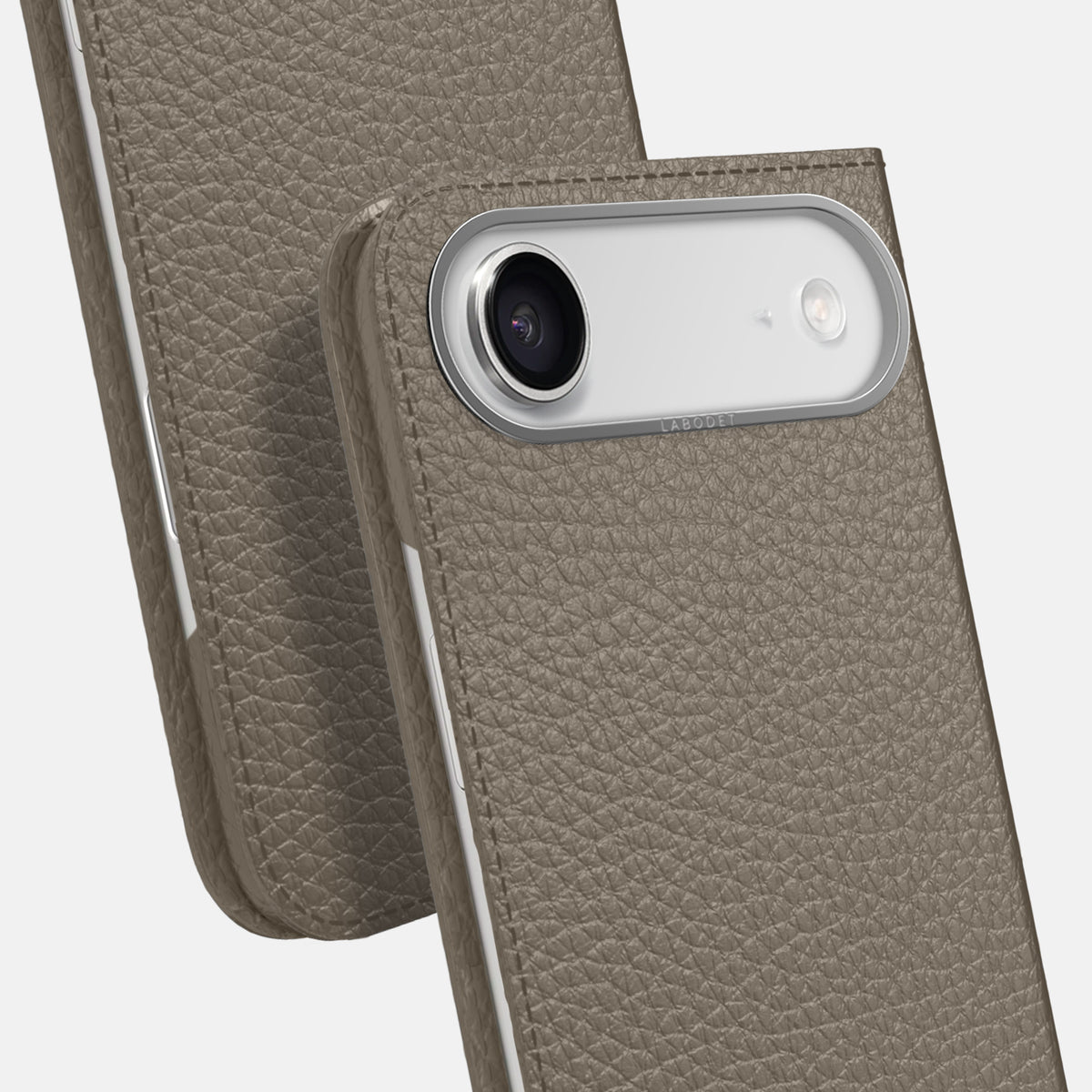 Folio Case For iPhone 17 Air In Calf -5 | Taupe-Steel
