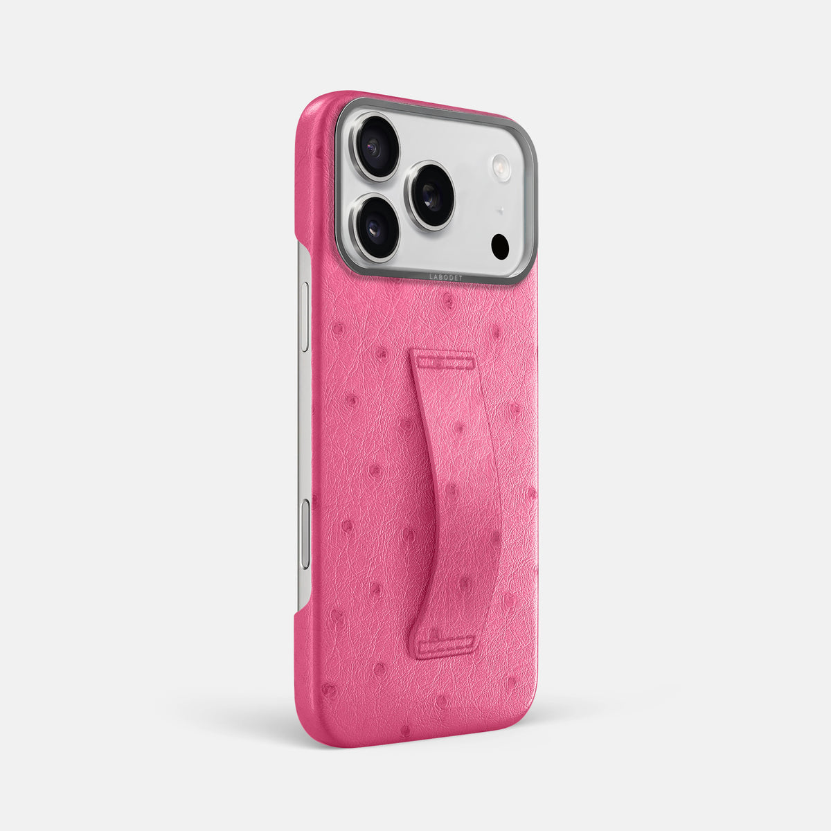 Finger Case For iPhone 17 Pro Max In Ostrich -2 | Pink-Steel