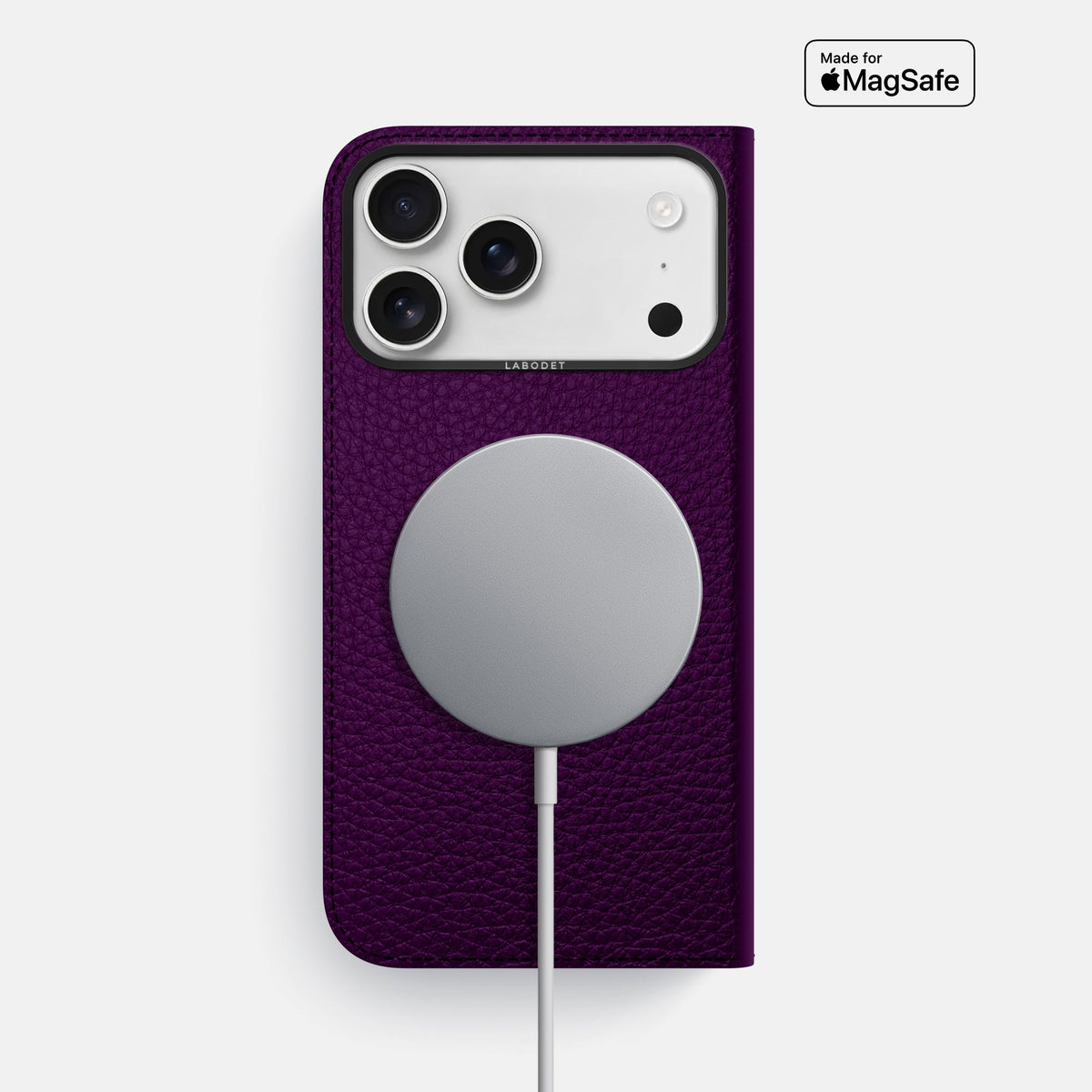 Folio Case For iPhone 18 Pro Max In Calf -3 | Violet-Black