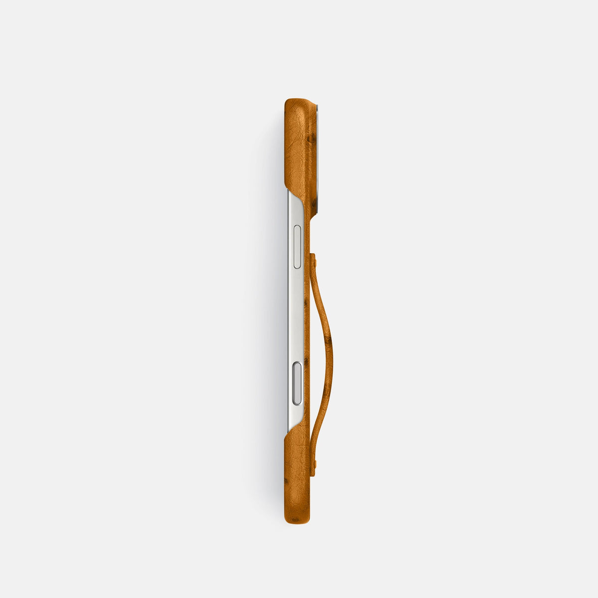 Finger Case For iPhone 18 Pro In Ostrich -3 | Chestnut-Steel