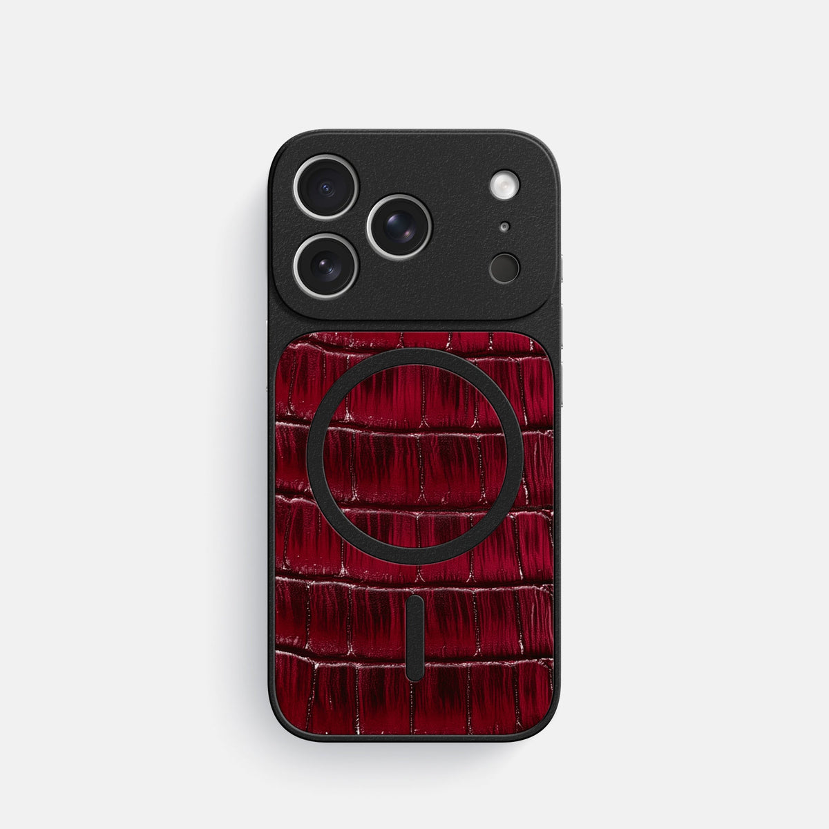 MagSafe Mask For iPhone 18 Pro In Patina Alligator -3 | Havana-Burgundy