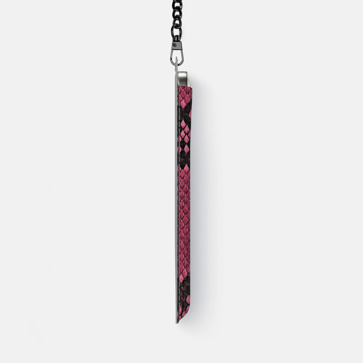 Crossbody Bag For iPhone 18 Pro Max In Deluxe Python -4 | Burgundy-Black