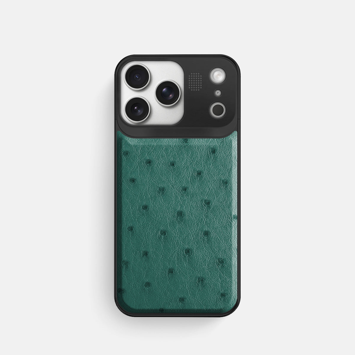 Metal Case For iPhone 17 Pro In Ostrich -1 | Forest-Green-Black