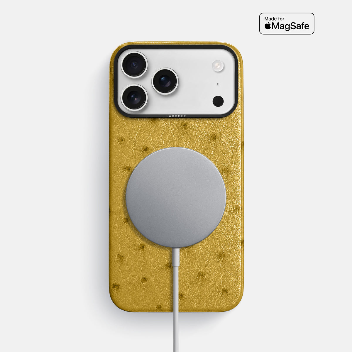 Classic Case For iPhone 17 Pro Max In Ostrich -5 | Gold-Black
