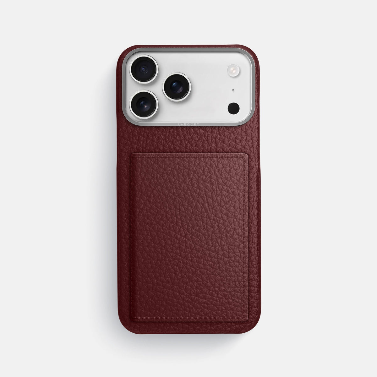 Bi-Fold Case For iPhone 18 Pro Max In Calf -1 | Bordeaux-Steel