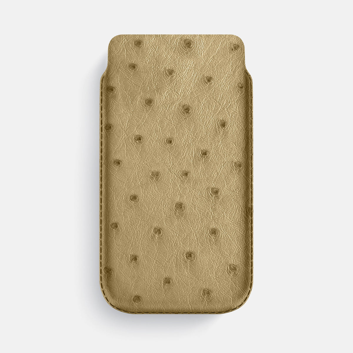 Pouch Case For iPhone 18 Pro Max In Ostrich -1 | Desert-Sand